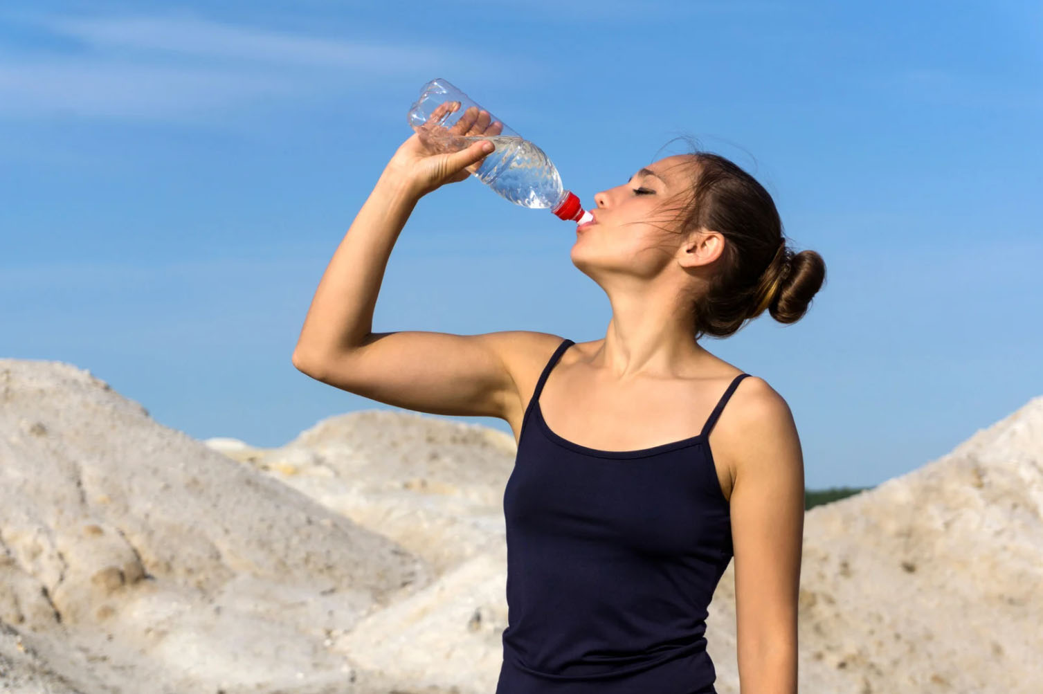 women hydrating