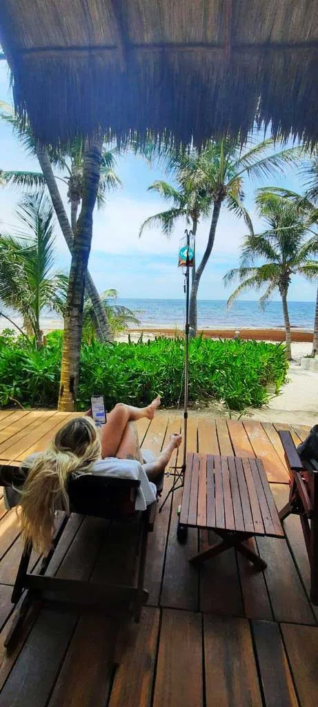 Electrolyte depletion comparison chart for beach activities, diving, and water sports in Nassau