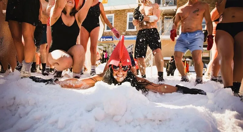 Carnaval De Quebec Woman in Snow