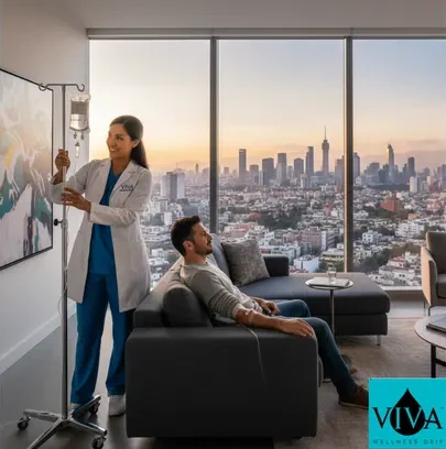 Mobile IV drip therapy Mexico City Mexico luxury apartment Polanco service by Viva Wellness Drip