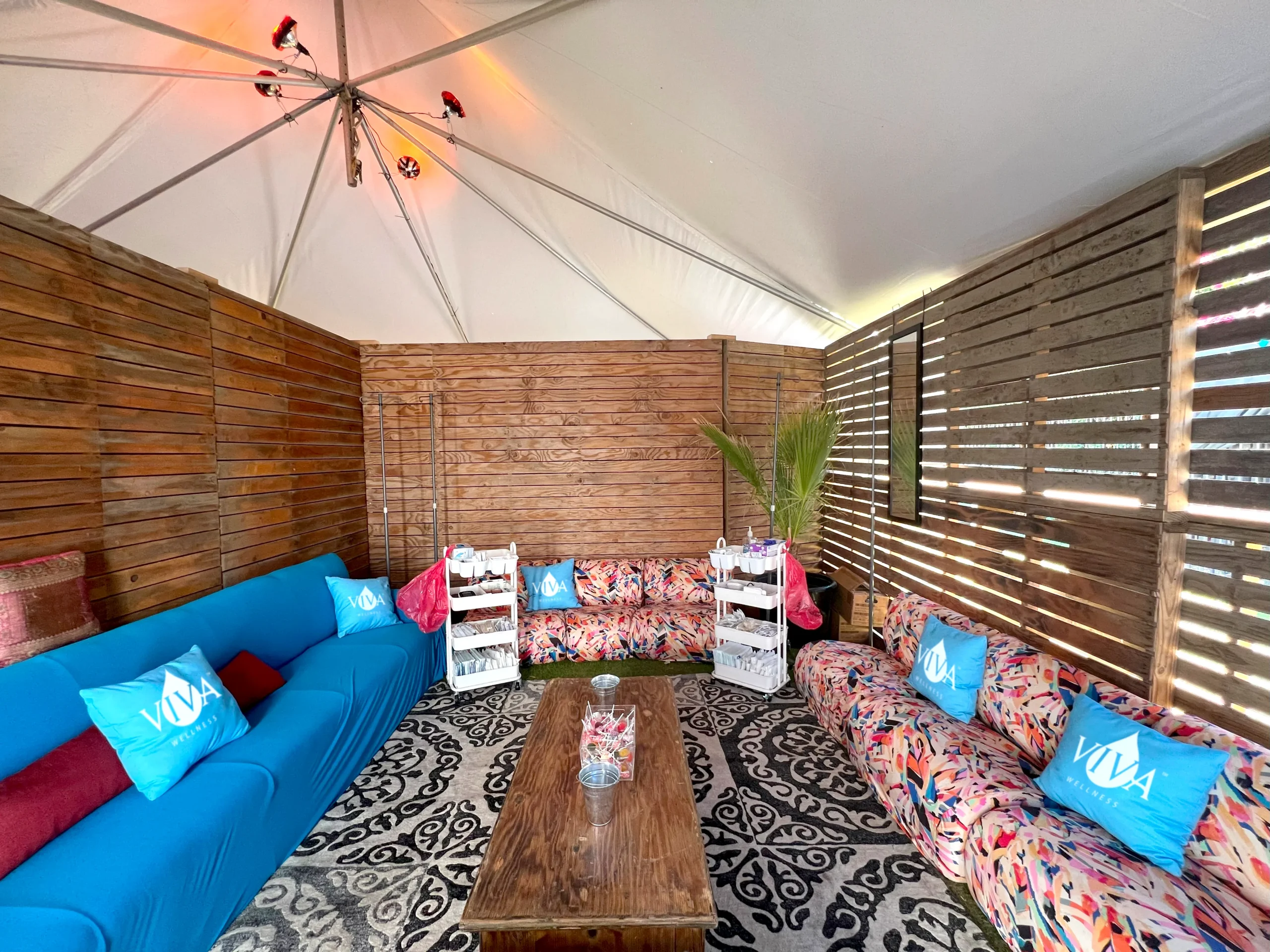 Lounge with IV Drip products of Viva Wellness