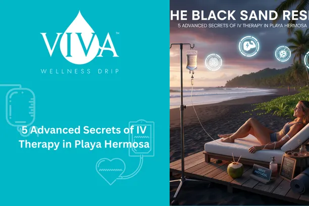 Female Relaxing at the Beach While Enjoying Viva Wellness IV Drip
