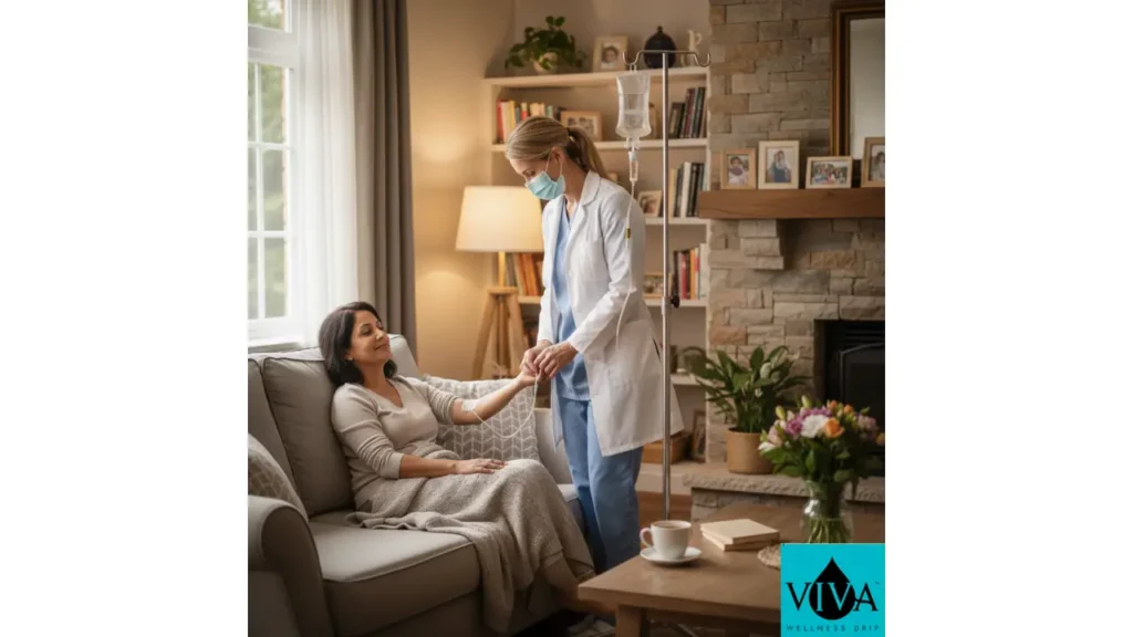 Certified medical professional providing mobile IV drip therapy Ibagué Colombia in client's home