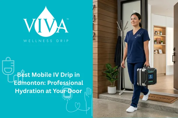 Professional mobile IV therapy service being delivered to a residential home in Edmonton.