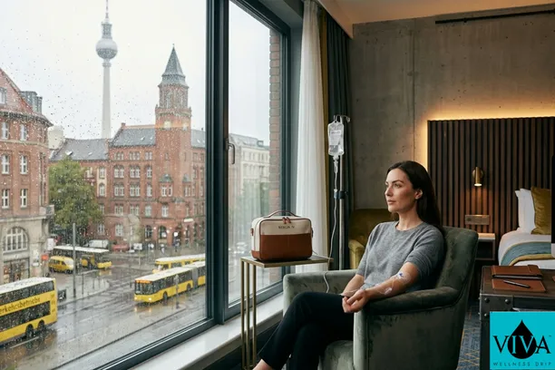 IV drip therapy in Berlin, Germany — clinical-grade wellness delivered to founders, creatives, and professionals across the city