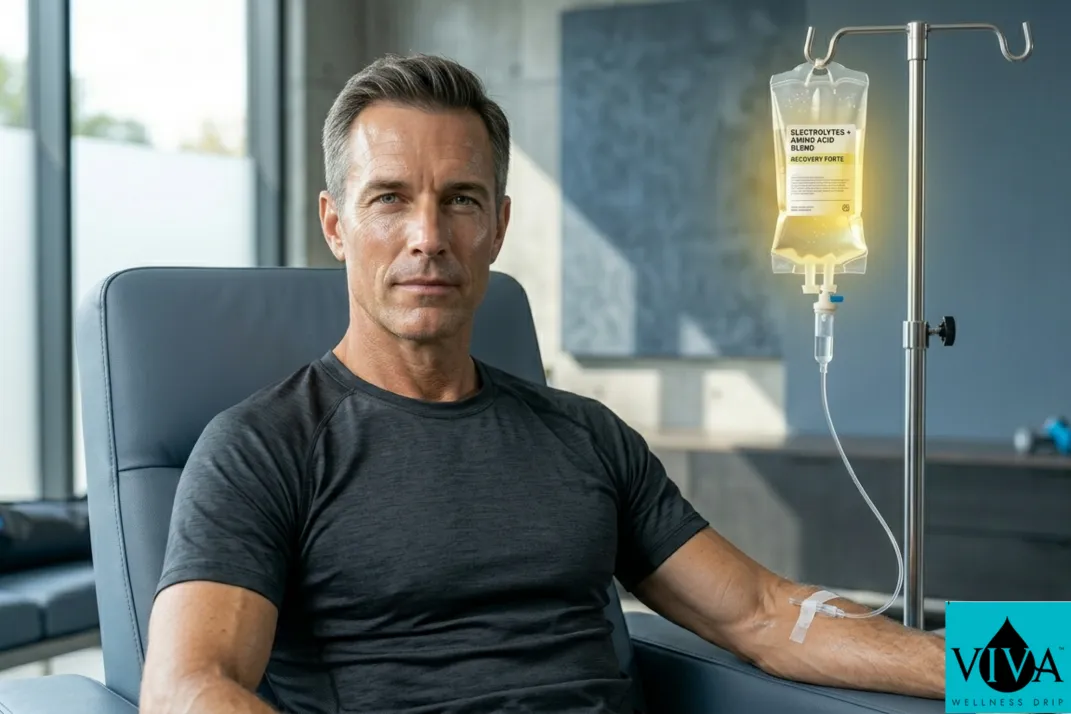 Infographic comparing oral vs IV rehydration speed and cellular saturation for Edmonton athletes.