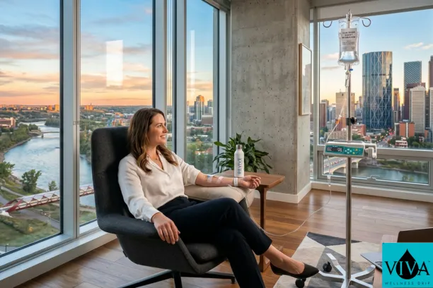 Premium IV Drip Calgary Canada service providing mobile hydration for executive recovery.