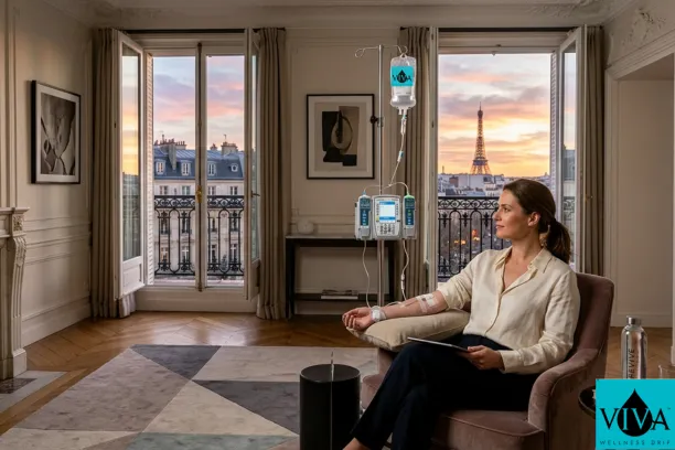  IV drip Paris, France session in a luxury Parisian setting
