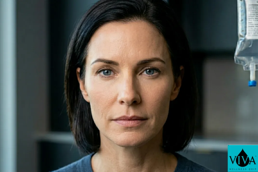 Woman after receiving IV Drip 