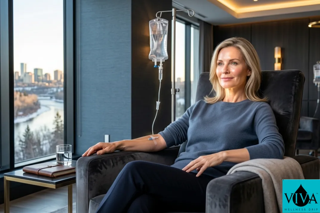 Infographic comparing oral vs IV bioavailability for longevity and DNA repair