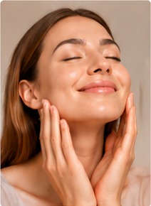 Smiling client with radiant skin